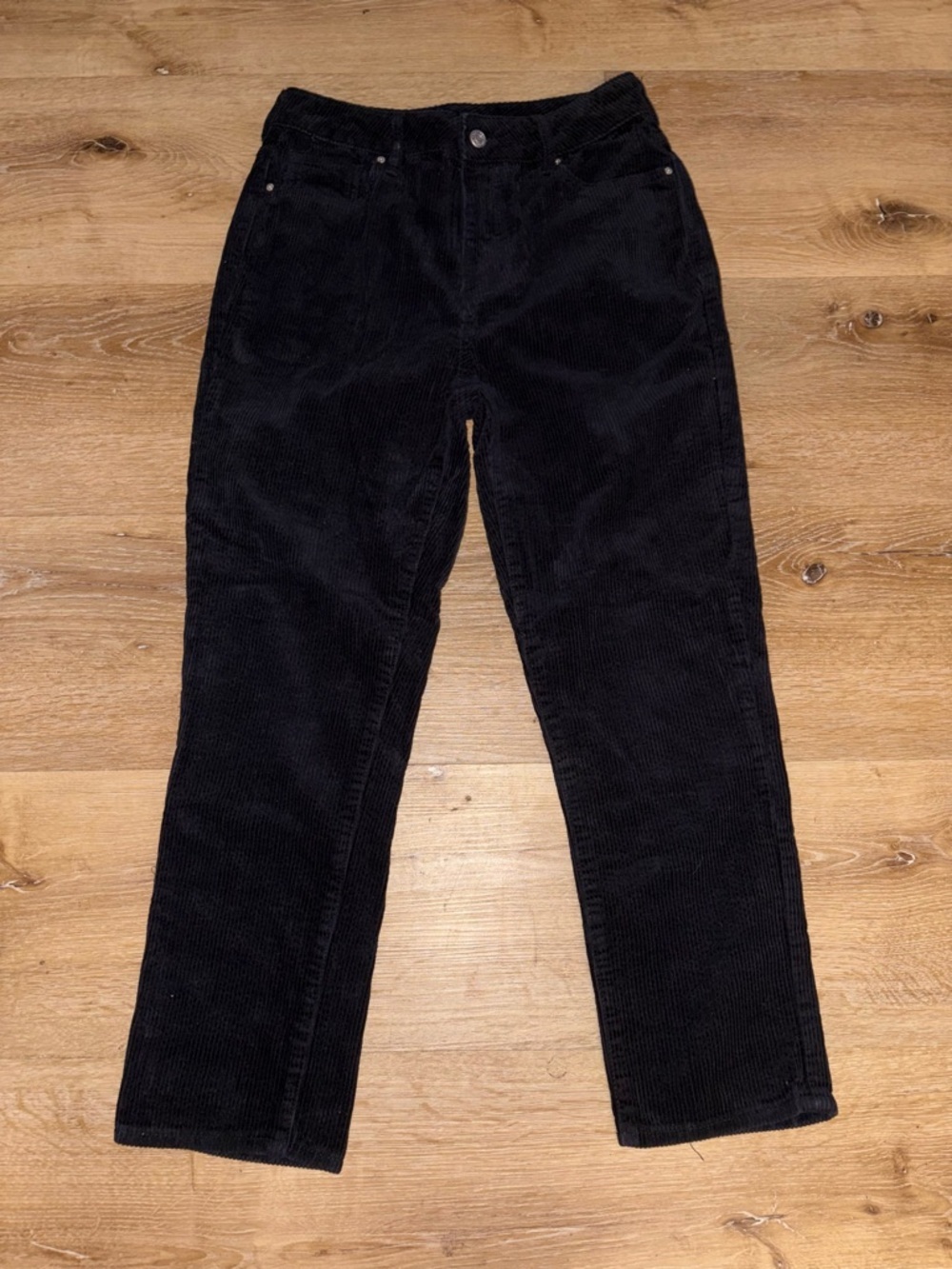 90s, PacSun Women’s Black Corduroy Mom Pants Size 28 Everyday, baggy, Goth - Picture 3 of 12